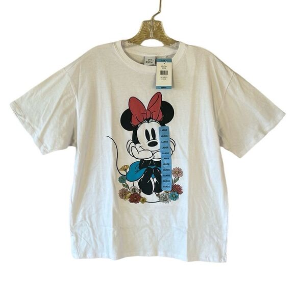 NEW Disney Minnie Mouse White Tee Shirt - Picture 1 of 5